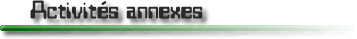 Activit&eacute;s annexes